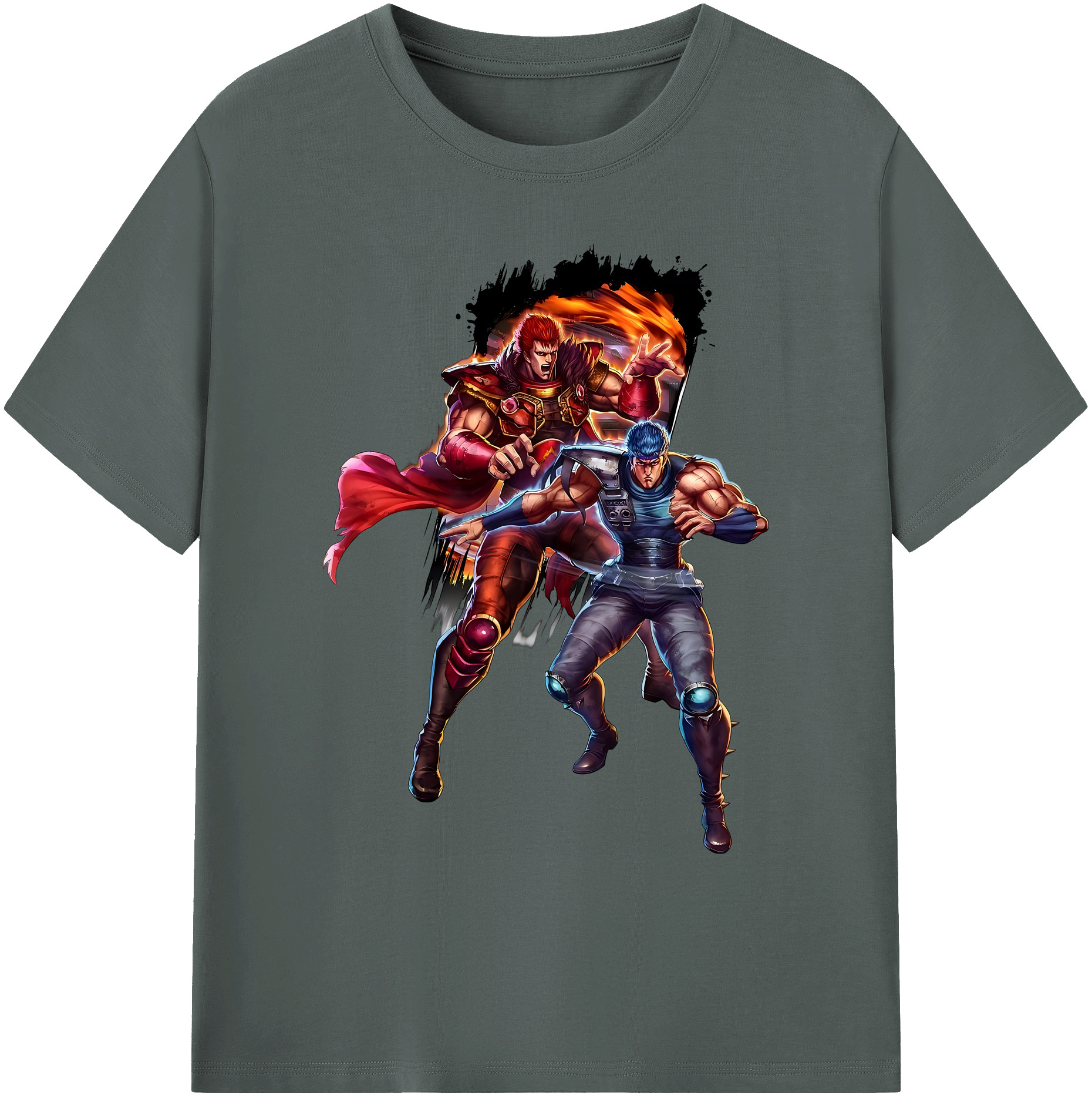 （画像用） 北斗の拳 Fist of the North Star 綿100％ メンズ半袖Tシャツ｜肌触りやわらか＆通気性
